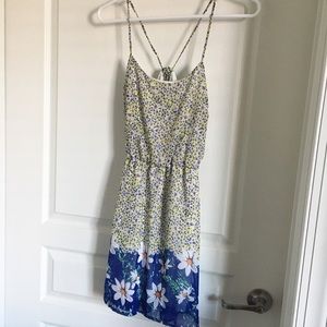 Blue floral dress